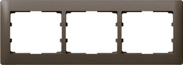 Legrand Galea Life Rahmen 3-fach waagrecht, dark bronze