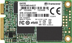 Transcend MSA452T SSD 64GB, MO-300 / mSATA 6Gb/s