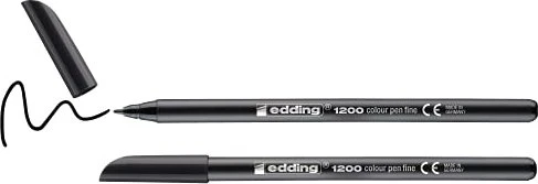 edding 1200 schwarz, 2er-Pack