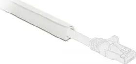 DeLOCK Kabelkanal Mini selbstschließend, selbstklebend, 12x12mm, 1m, weiß