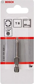 Bosch Professional Extra Hart Torx Bit 1/4", T8x49mm, 1 Stück