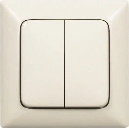 Legrand Creo Serienwippe 3-fach + Rahmen neutral, mandelweiß