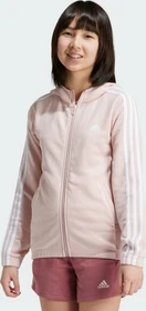 adidas Essentials 3-Streifen Full-Zip Hoodie sandy pink/white (Junior)