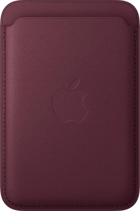 Apple iPhone Feingewebe Wallet mit MagSafe burgunder
