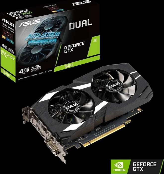 ASUS Dual GeForce GTX 1650, DUAL-GTX1650-4G, 4GB GDDR5, DVI, HDMI, DP