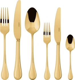 Sambonet Royal Edelstahl PVD Besteck-Set gold, 36-tlg.