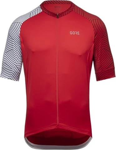 Gore Wear C5 Optiline Trikot kurzarm rot/weiß (Herren)