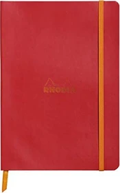 Rhodia Rhodiarama Notizbuch, A5, liniert, Softcover, poppy rot, 80 Blatt