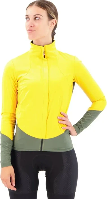 Castelli Beta RoS Fahrradjacke saffron/military green (Damen)