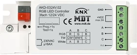 MDT RGBW LED Controller AKD 3-fach, 3/6A, 12/24V CV LED (AKD-0324V.02)