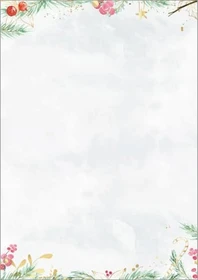 Sigel Weihnachtsmotiv Christmas Magic Watercolor Kunstdruckpapier sehr helles blau, A4, 90g/m², 25 Blatt