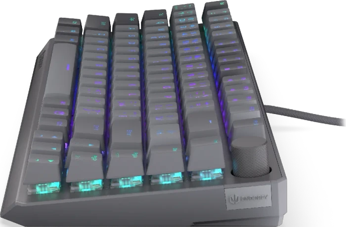 Endorfy Thock V2 75%, PBT, grau, LEDs RGB, hot-swap, Endorfy RED, USB, CZ/SK