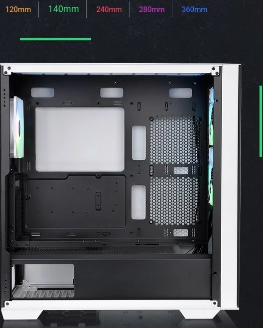 Thermaltake Divider 370 TG ARGB Snow Edition, weiß, Glasfenster