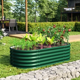 Vitavia Terra 401 Basic Hochbeet oval 162x82cm seegras