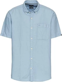 Camel Active Baumwoll-Leinenmix Hemd kurzarm hellblau (Herren)