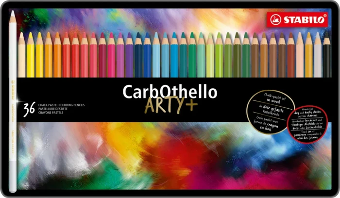 STABILO CarbOthello ARTY+ Kreidestift sortiert, Metalletui, 36er-Set