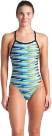 Arena Racing Stripe Badeanzug black multi/black (Damen)