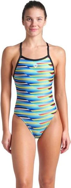 Arena Racing Stripe Badeanzug black multi/black (Damen)