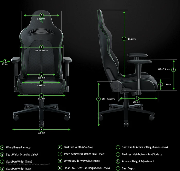 Razer Enki Gamingstuhl, Quartz