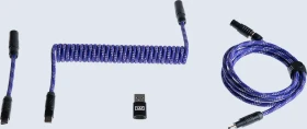 Wooting Premium Cable Set, USB-C/USB-A, Tastaturkabel (Spiral-Textilkabel), Lavender Purple