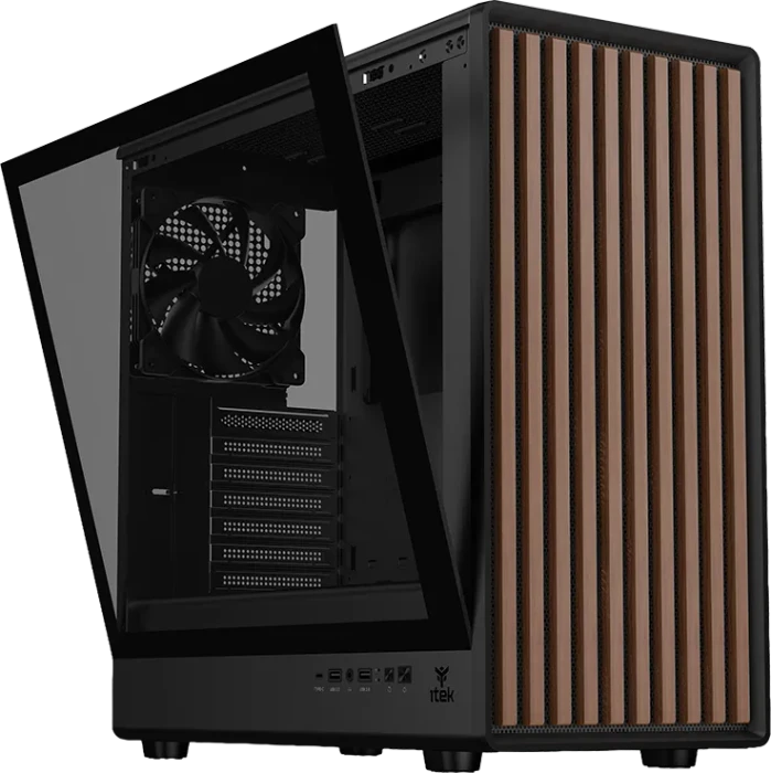 iTek Woody W2B Black, Glasfenster