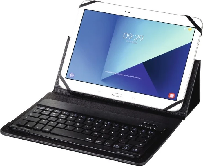 Hama KEY4ALL X3100 Tastatur mit Tablet-Tasche, schwarz, Bluetooth, DE