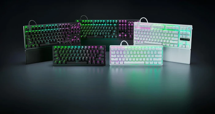 Razer Huntsman V3 Pro Mini, weiß, LEDs RGB, Razer Analog Optical Switch Gen-2, USB, US