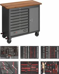 Vigor 1000 Rollwerkbank bestückt inkl. 375-tlg. Zubehör