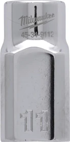 Milwaukee Four Flat Außensechskant Steckschlüssel 1/2", 11x38mm, 1 Stück