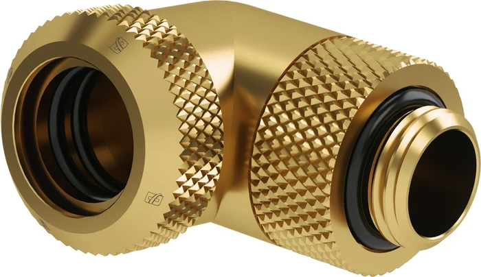 Barrow TWT90KND-K14 90° Winkeladapter G1/4" auf 14mm Hard Tubes, gold
