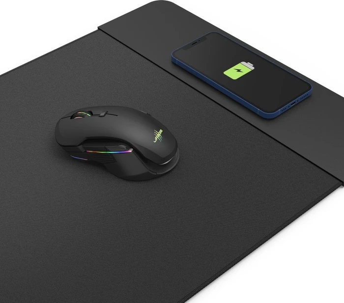 Hama uRage Lethality 460 Power Gaming Mousepad mit kabelloser Ladefunktion, 600x350mm, schwarz