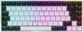 Sharkoon Skiller SGK50 S3 White, schwarz/weiß, LEDs RGB, hot-swap, Gateron YELLOW, USB, DE