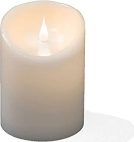 Konstsmide Echtwachskerze 14cm weiß LED warmweiß, 1 Stück