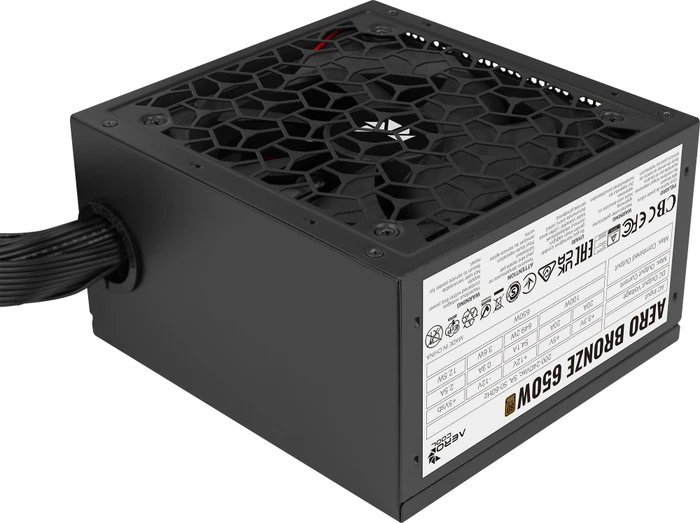 AeroCool B509A Flow Black, Glasfenster, 650W ATX