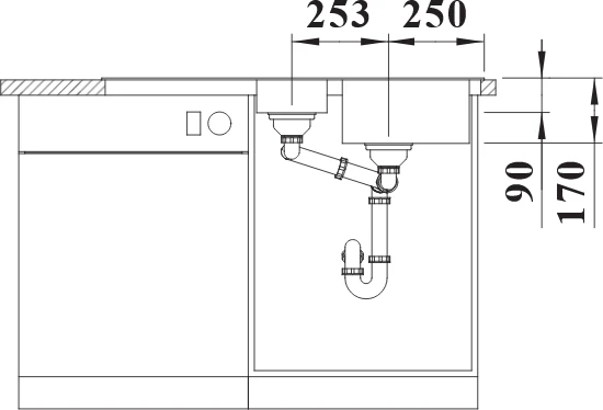 Blanco Tipo II 6 S Einbau Becken reversibel mit Ablauffernbedienung edelstahl inkl. Zubehör