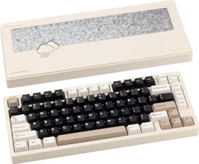 Wobkey Rainy 75 Pro, weiß, LEDs RGB, Kailh Cocoa, USB/Bluetooth, US