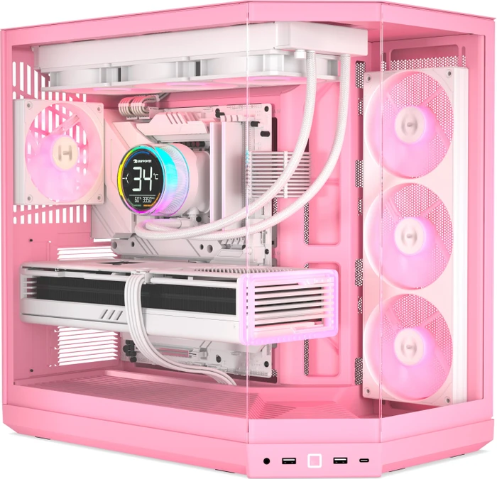 Hyte Y50 Strawberry Milk, rosa, Glasfenster