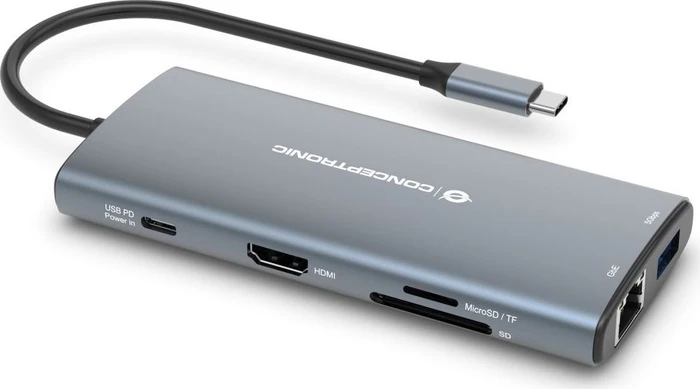 Conceptronic 10-in-1 Dockingstation, USB-C 3.0 [Stecker]
