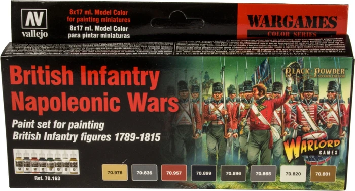 Vallejo Model Color Wargames Color Series British Infantry Napoleonic Wars Farbset, 8-tlg.