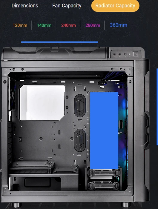 Thermaltake Level 20 RS ARGB, schwarz, Glasfenster