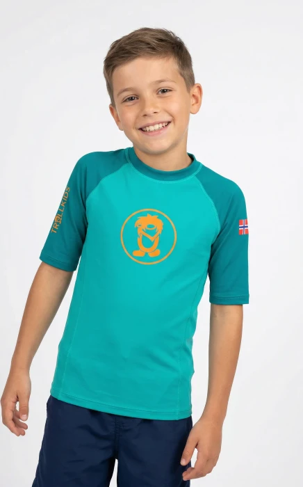 Trollkids Kvalvika Funktionsshirt kurzarm sea green (Junior)