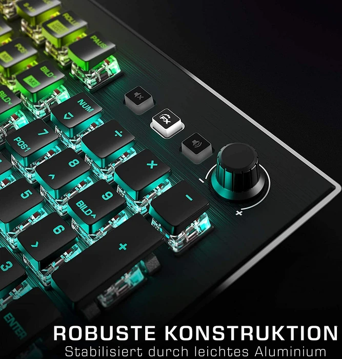 Roccat Vulcan Pro, LEDs RGB, schwarz, Titan Optical Linear, USB, DE