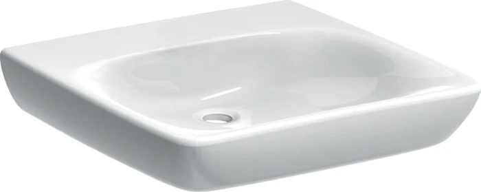 Geberit Renova Comfort Waschtisch barrierefrei 60cm, ohne Hahnloch, ohne Überlauf, weiß/KeraTect