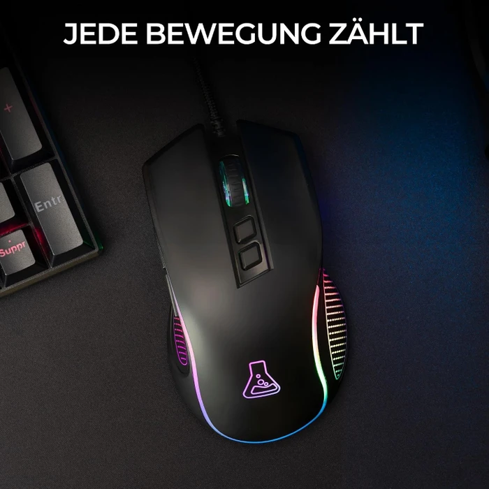 The G-Lab Kult Thorium Gaming Mouse, schwarz, USB