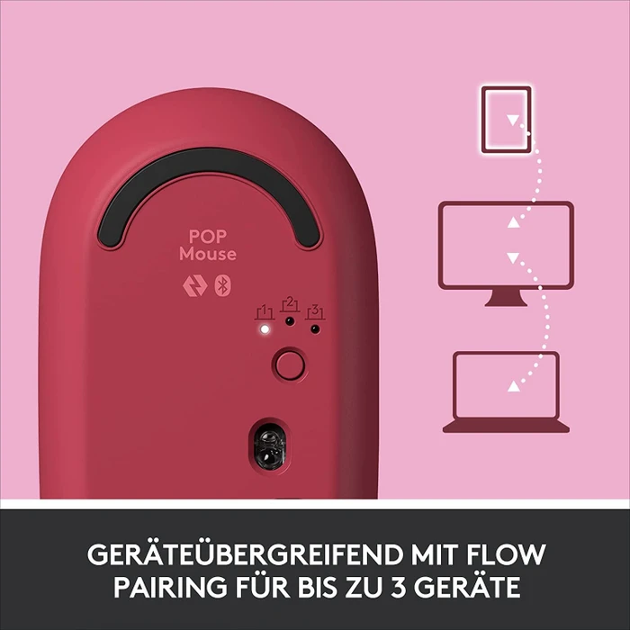 Logitech POP Wireless Mouse, Heartbreaker, Logi Bolt, USB/Bluetooth