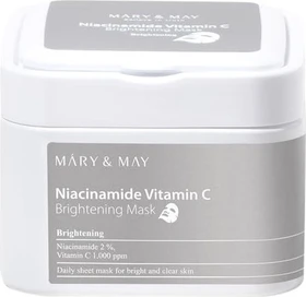 Mary & May Niacinamide Vitamin C Brightening Tuchmaske, 30 Stück