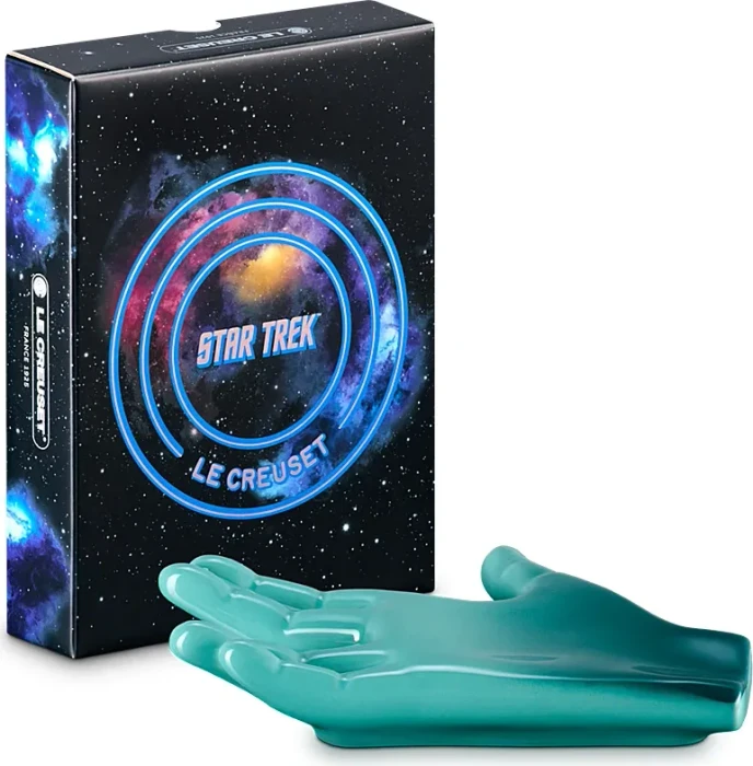 Le Creuset Star Trek Live Long and Prosper Löffelablage bleu riviera
