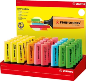 STABILO Boss Original gelb/orange/pink/rot/blau/grün, 45er-Set, Display