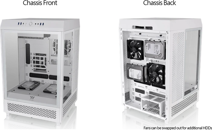 Thermaltake The Tower 500 Snow Edition, weiß, Glasfenster