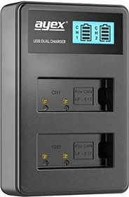 ayex USB Dual- Ladegerät für Canon Akkus Typ LP-E17